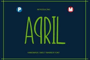 April: A Handmade Sweet Marker Display Font