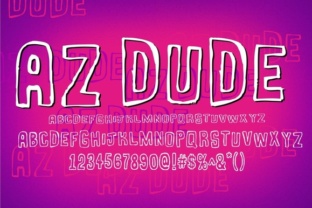 AZ Dude: The Playful Outline Display Font for Handmade Products