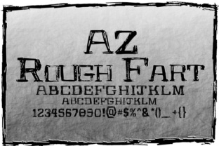 AZ Rough Fart: A Rugged Display Font for T-Shirt Branding