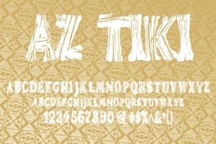 AZ Tiki Display Font for Handmade Labels and Signs
