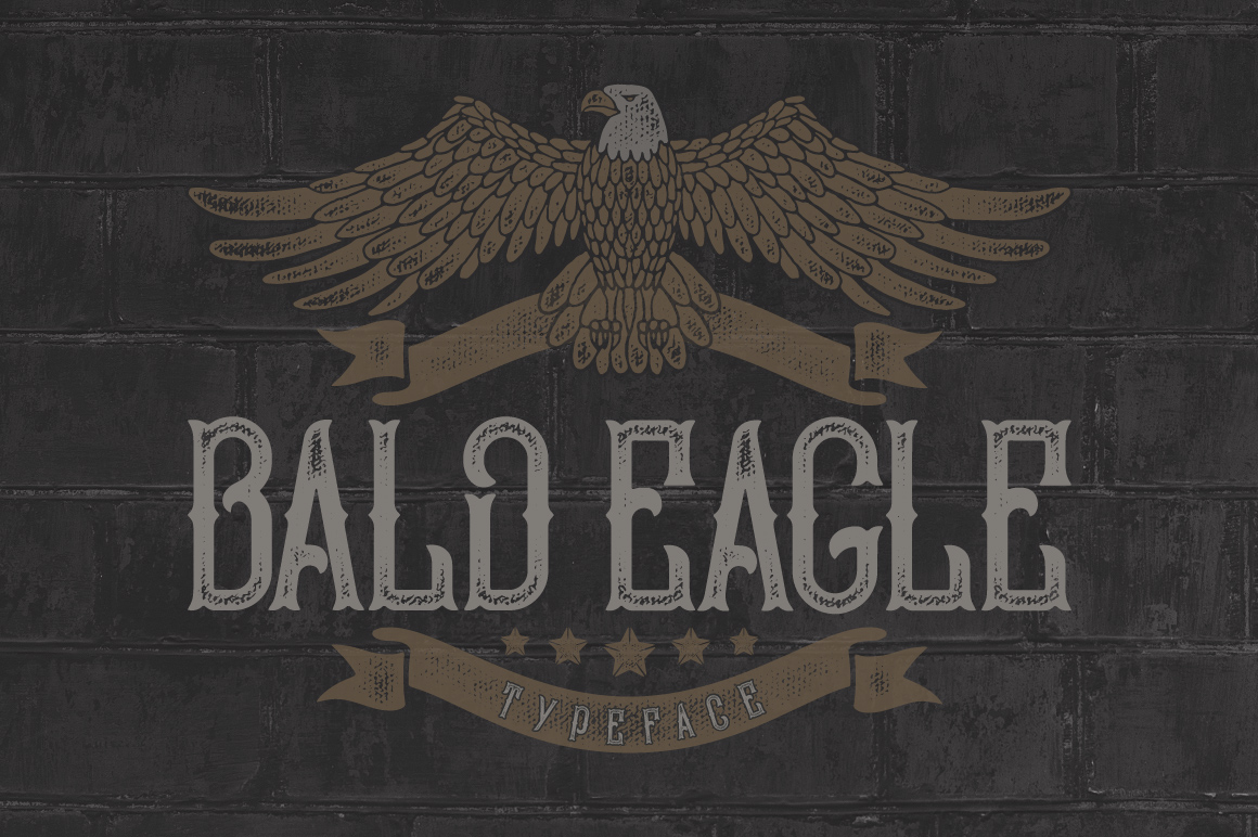 Bald Eagle: Rugged Vintage Display Font Download