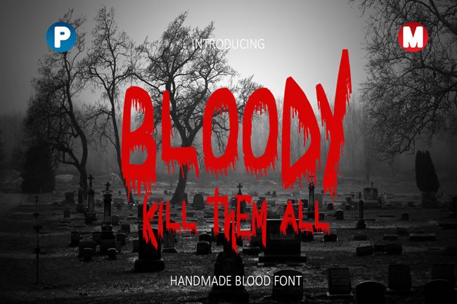 Bloody: The Horror-Inspired Display Font for Campaigns