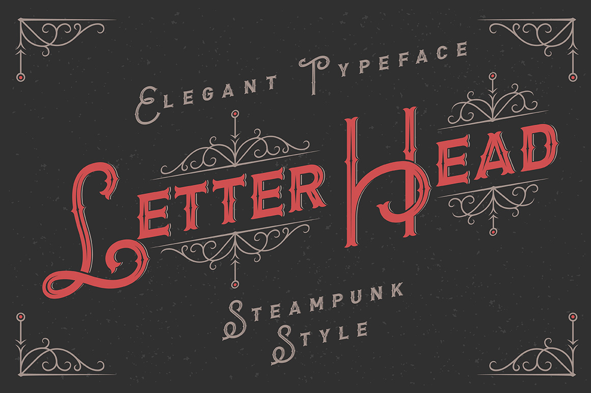 Letterhead: The Old-School Steampunk Typeface for Your Brand