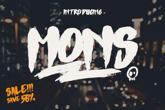 Mons: The Aggressive Brush Font for Digital Design