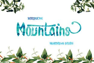 Mountains Font: A Hand-Drawn Brush Typeface for Editorial Design