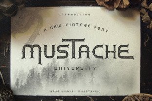 Mustache: A Wild Vintage Font for Bold Branding