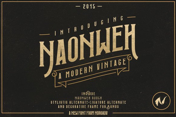 Naonweh Typeface: A Vintage Font for Handmade Shops