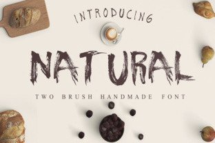 Natural Font: A Handmade Brush Typeface for Creatives