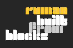 Ruman: A Block-Built Display Font for Editorial Design