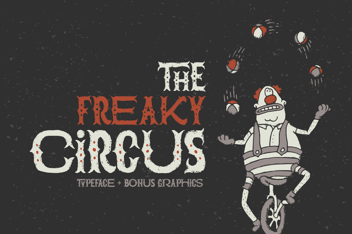 The Freaky Circus Font: Vintage Texture for Handmade Branding