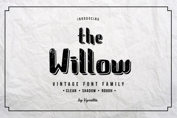 The Willow Font: A Vintage Display Typeface for Campaign Design