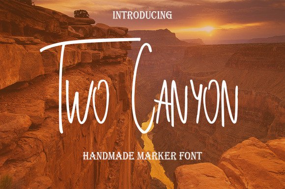 Two Canyon Marker Font: Playful Handmade Type for Designers