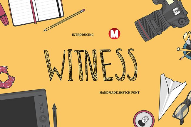 Witness Handmade Sketch Font for Playful Branding